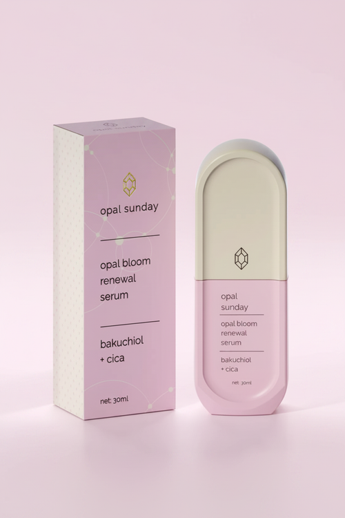 Opal Bloom Renewal Serum - Zoomed Out, Pink Background